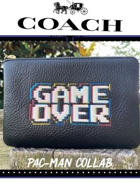 Coach Game Over Arcade Wristlet Mrs Pac-Man Wallet